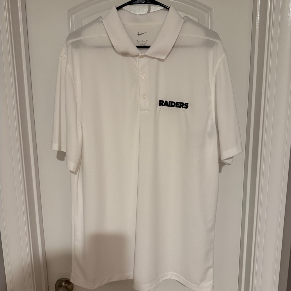 Nike Men's White Raiders Polo